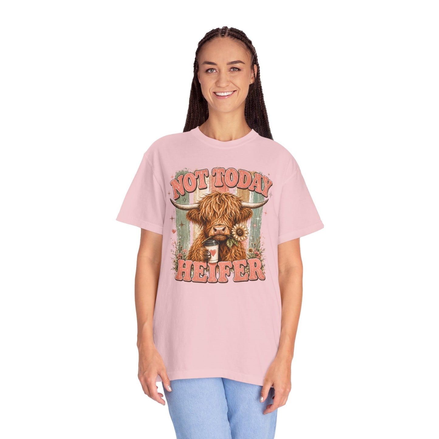 Not Today Heifer T-Shirt — Funny Highland Cow Graphic Tee