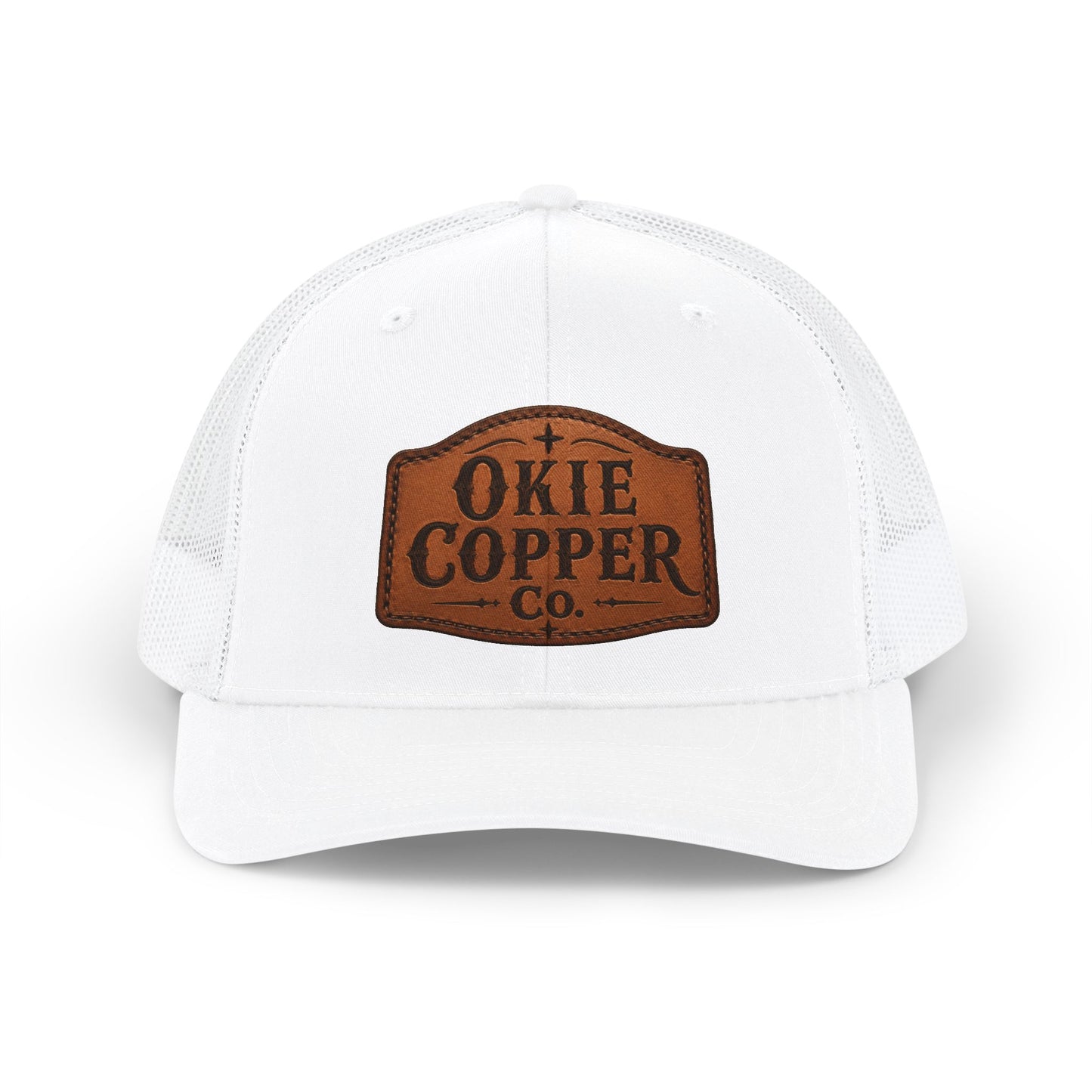 Okie Copper Co. Leather Patch Trucker Hat