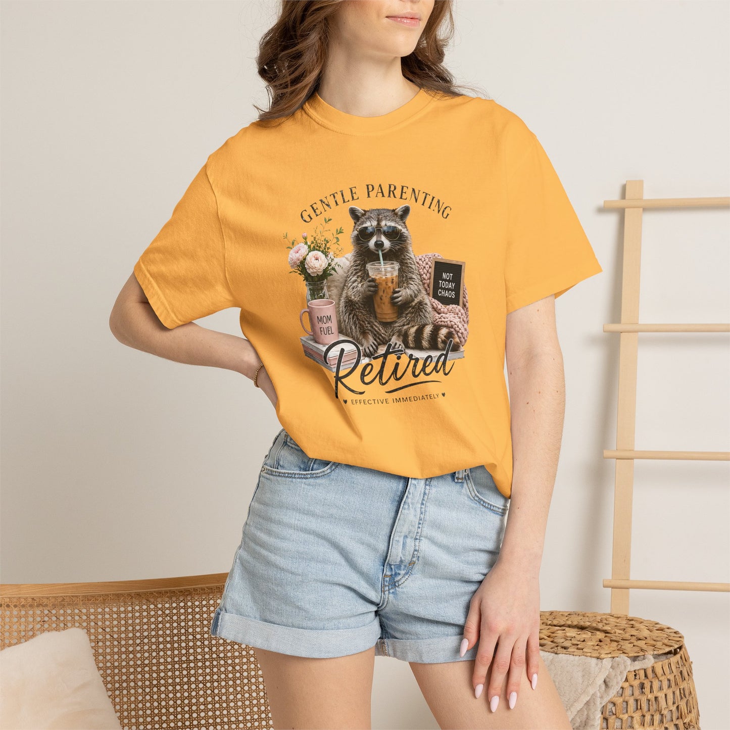 Retired Gentle Parenting Raccoon T-Shirt