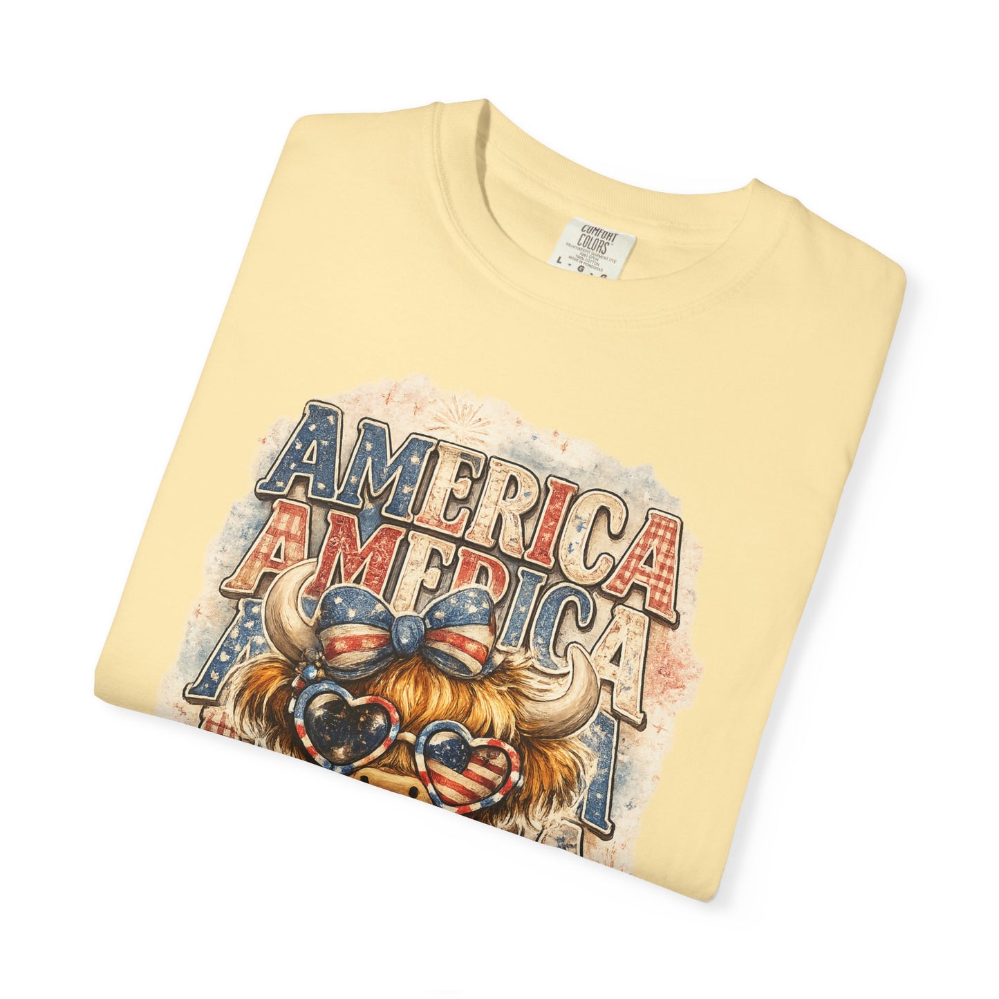 America Bulldog Graphic T-Shirt — "America" "Land of the Free" Patriotic Tee
