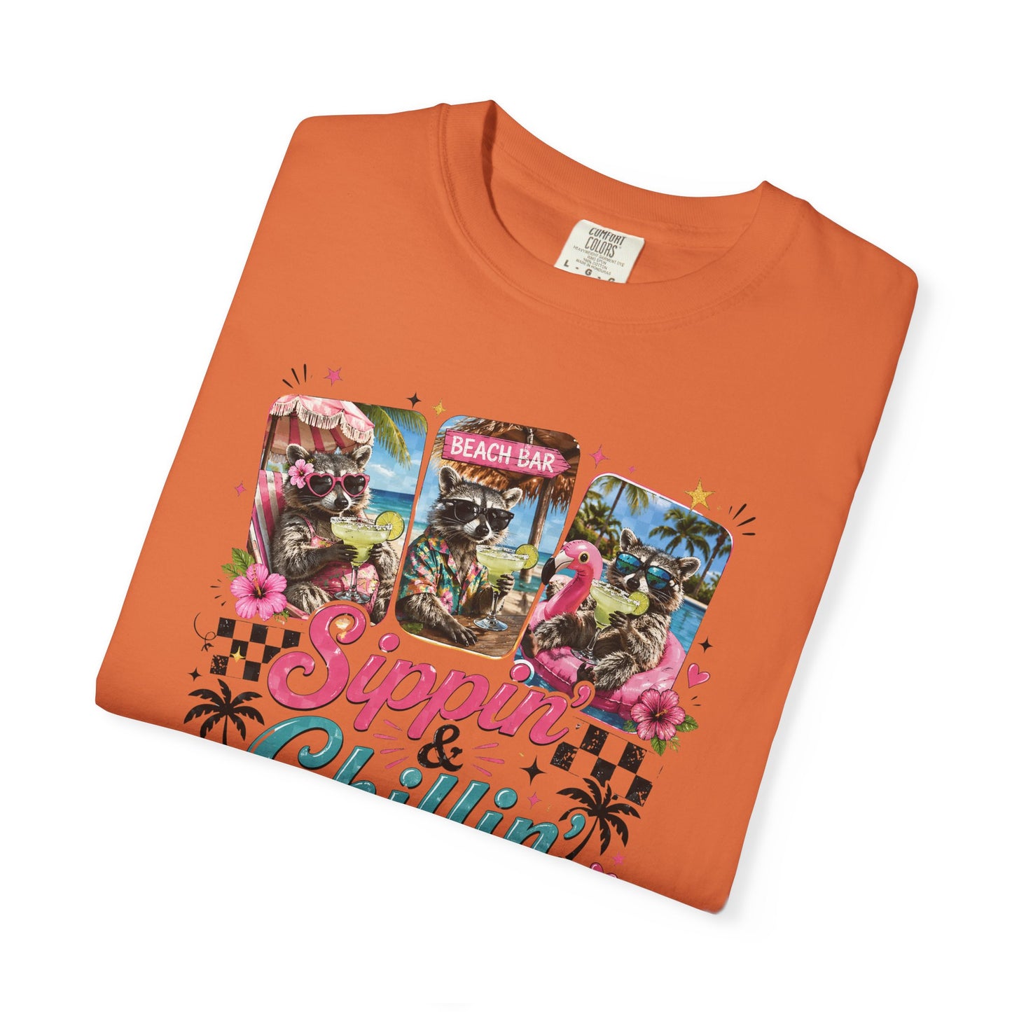 Sippin' & Chillin' T-Shirt — Retro Tropical Drink Graphic Tee