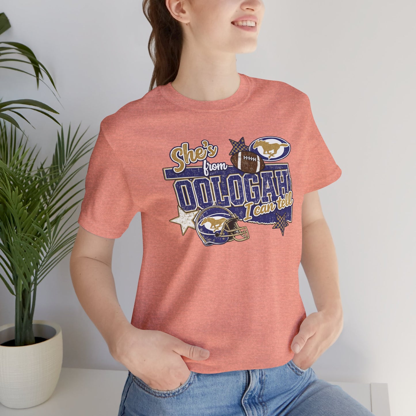Oologah Team Tee — "Stay from Oologah Teamster" Vintage Football Graphic T-Shirt