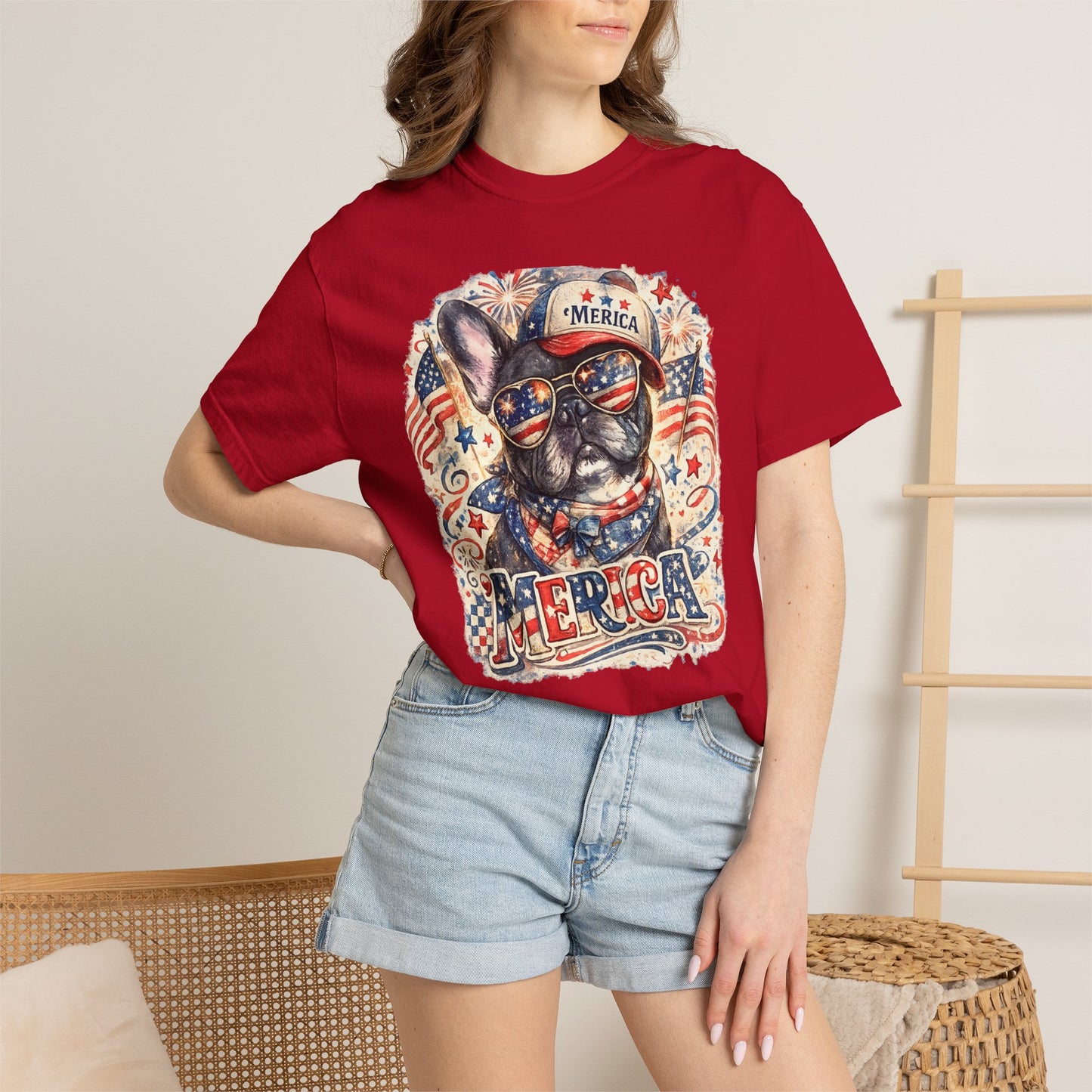 'Merica Patriotic French Bulldog T-Shirt