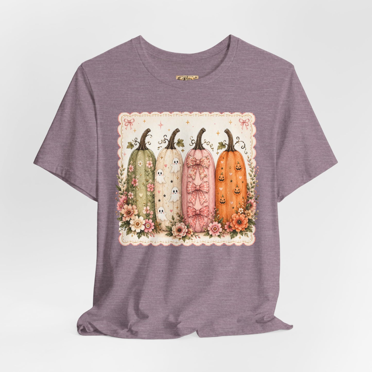 Vintage Floral Pumpkin Tee — Autumn Harvest Graphic T-Shirt