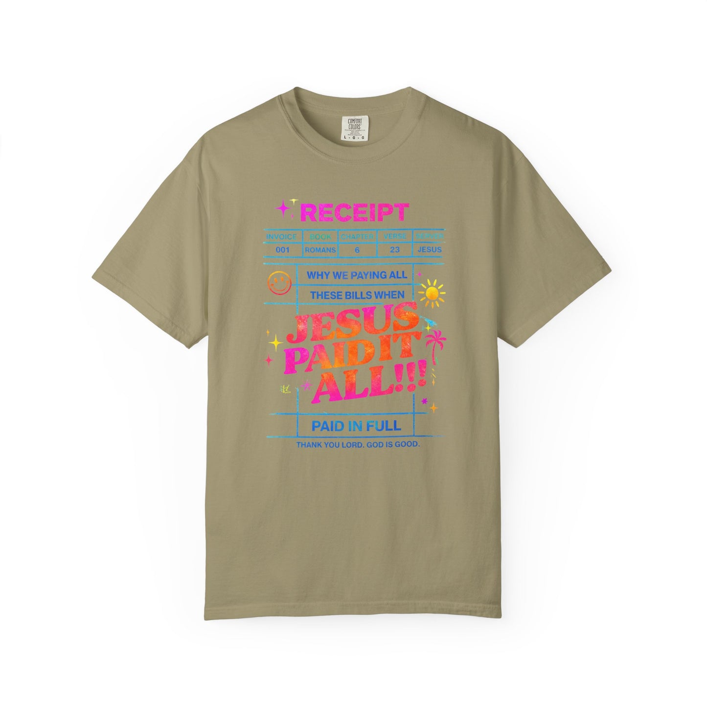 Jesus Paid It All Receipt T-Shirt