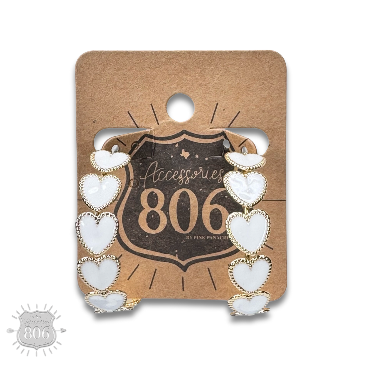 Enamel heart hoop earring, last call