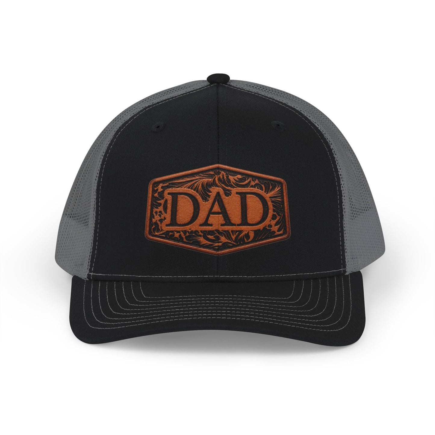 Dad Trucker Cap — Vintage Leather Patch Snapback Hat