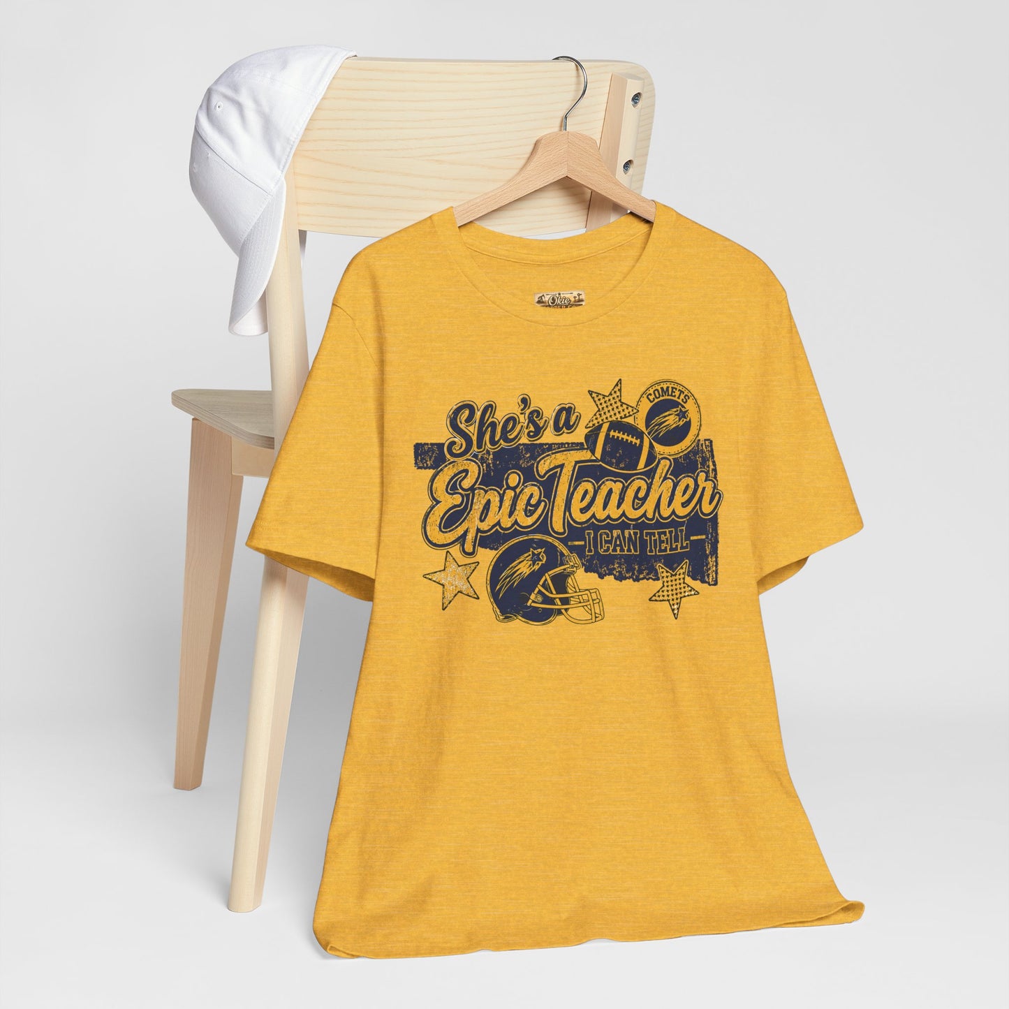 Epic Teacher Football T-Shirt — "She's a Epic Teacher" Coach & School Spirit Tee