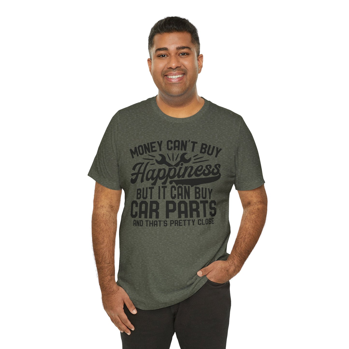 Car Parts Funny Tee — "Money Can't Buy Happiness But It Can Buy Car Parts" T-Shirt