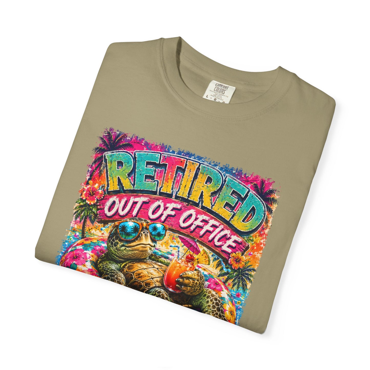 Retired Out of Office For Good T-Shirt — Funny Retirement Turtle Tee
