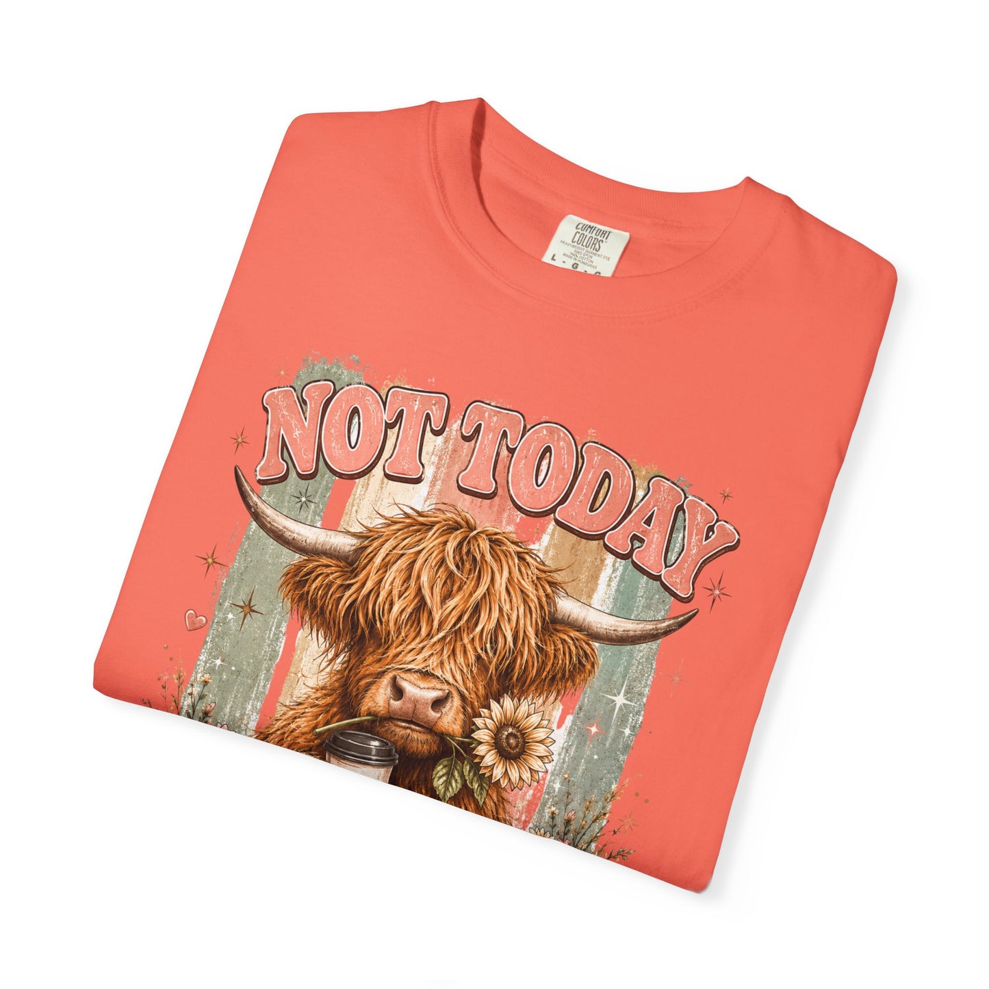 Not Today Heifer T-Shirt — Funny Highland Cow Graphic Tee