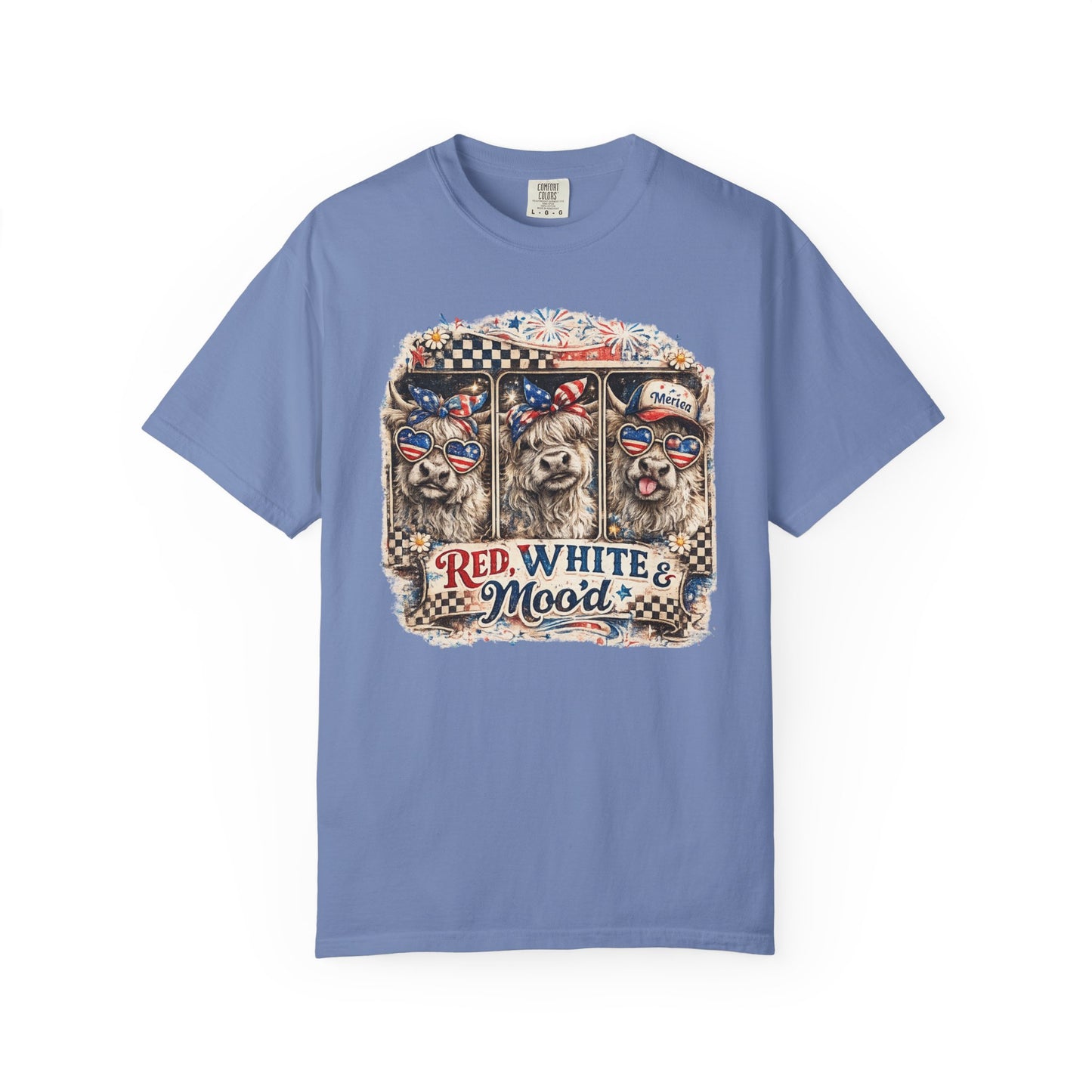 Patriotic Dogs "Red, White & Moo-d" T-Shirt