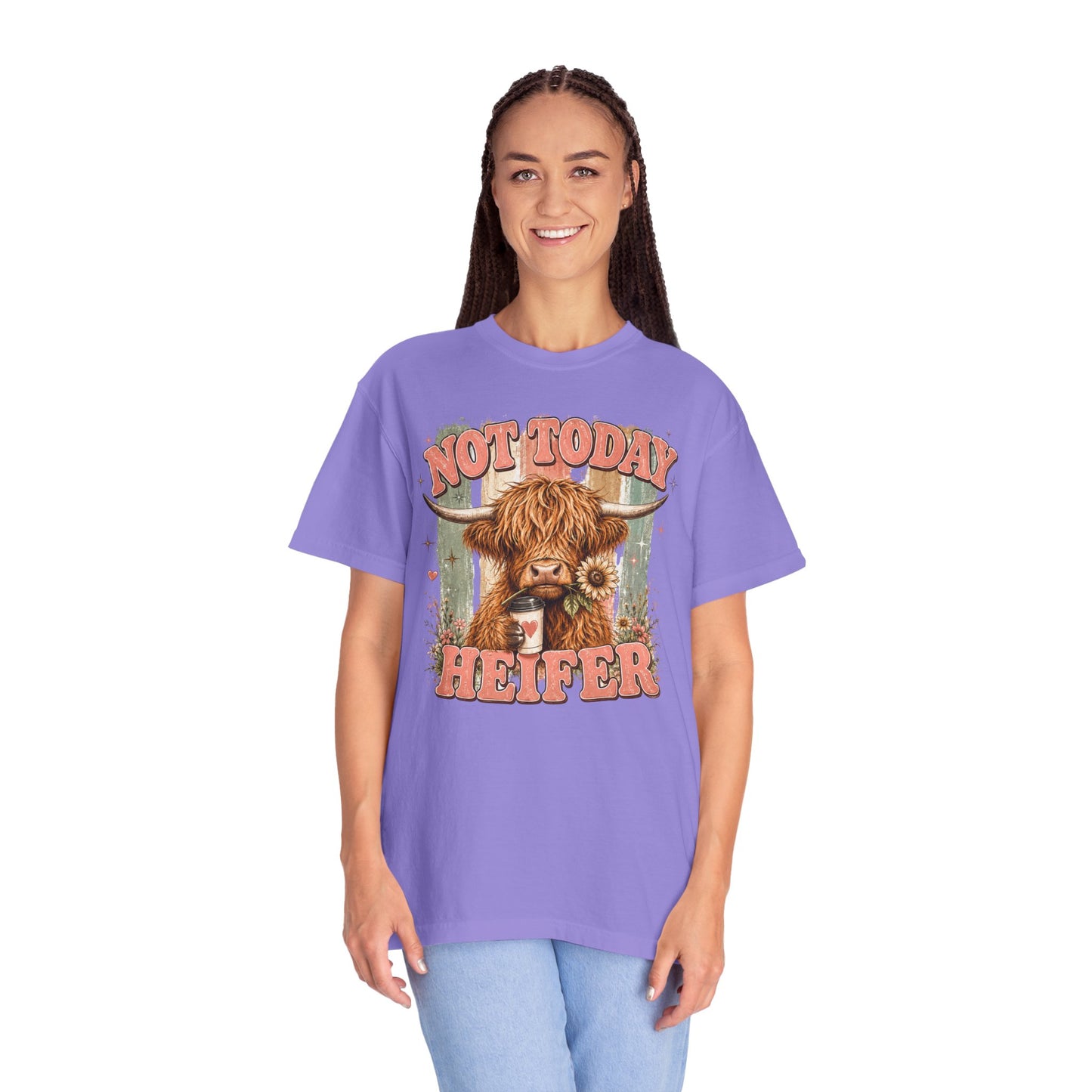Not Today Heifer T-Shirt — Funny Highland Cow Graphic Tee