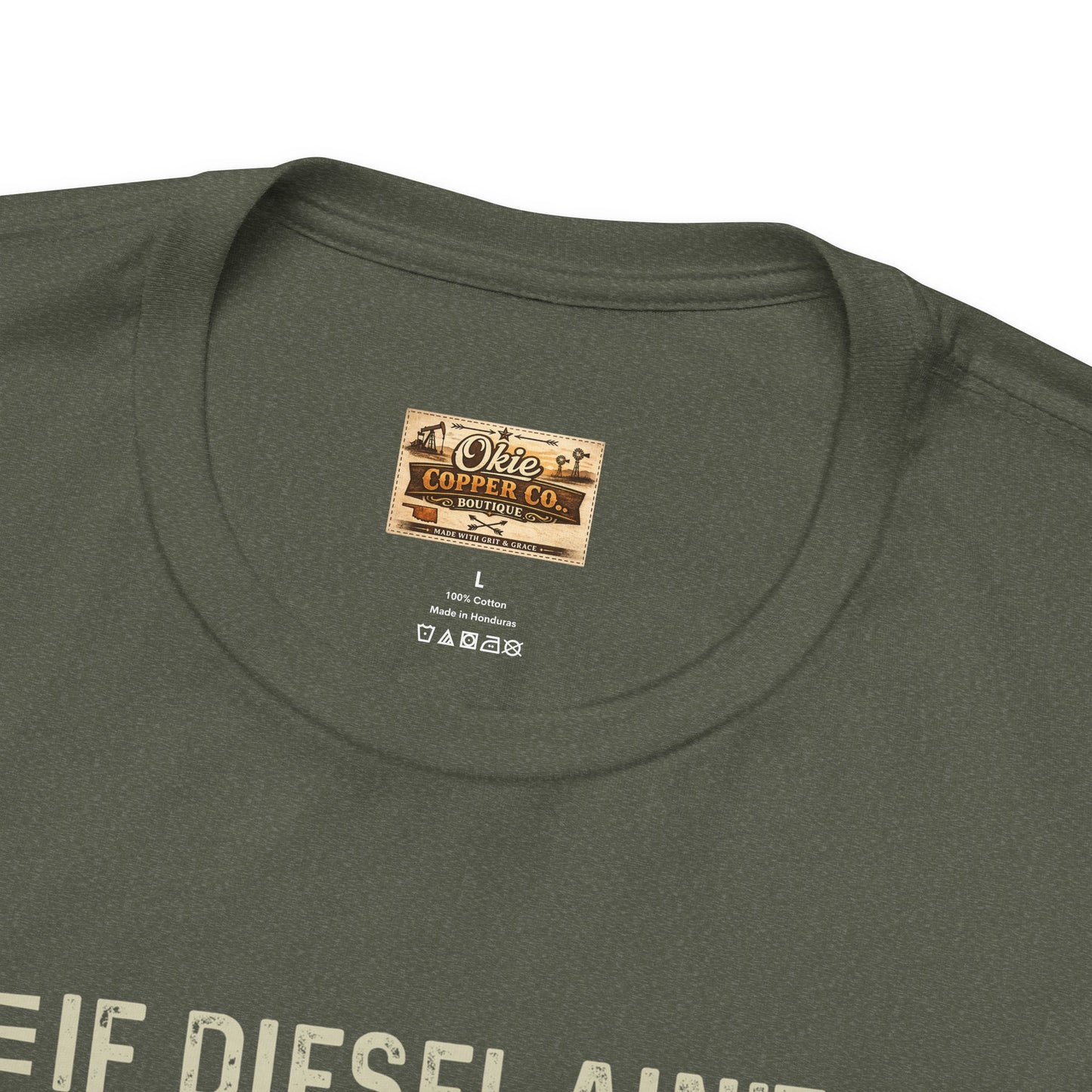 Trucker Tee — “If Diesel Ain’t Burnin’ Then I Ain’t Oearnin’” Vintage Semi Truck Shirt