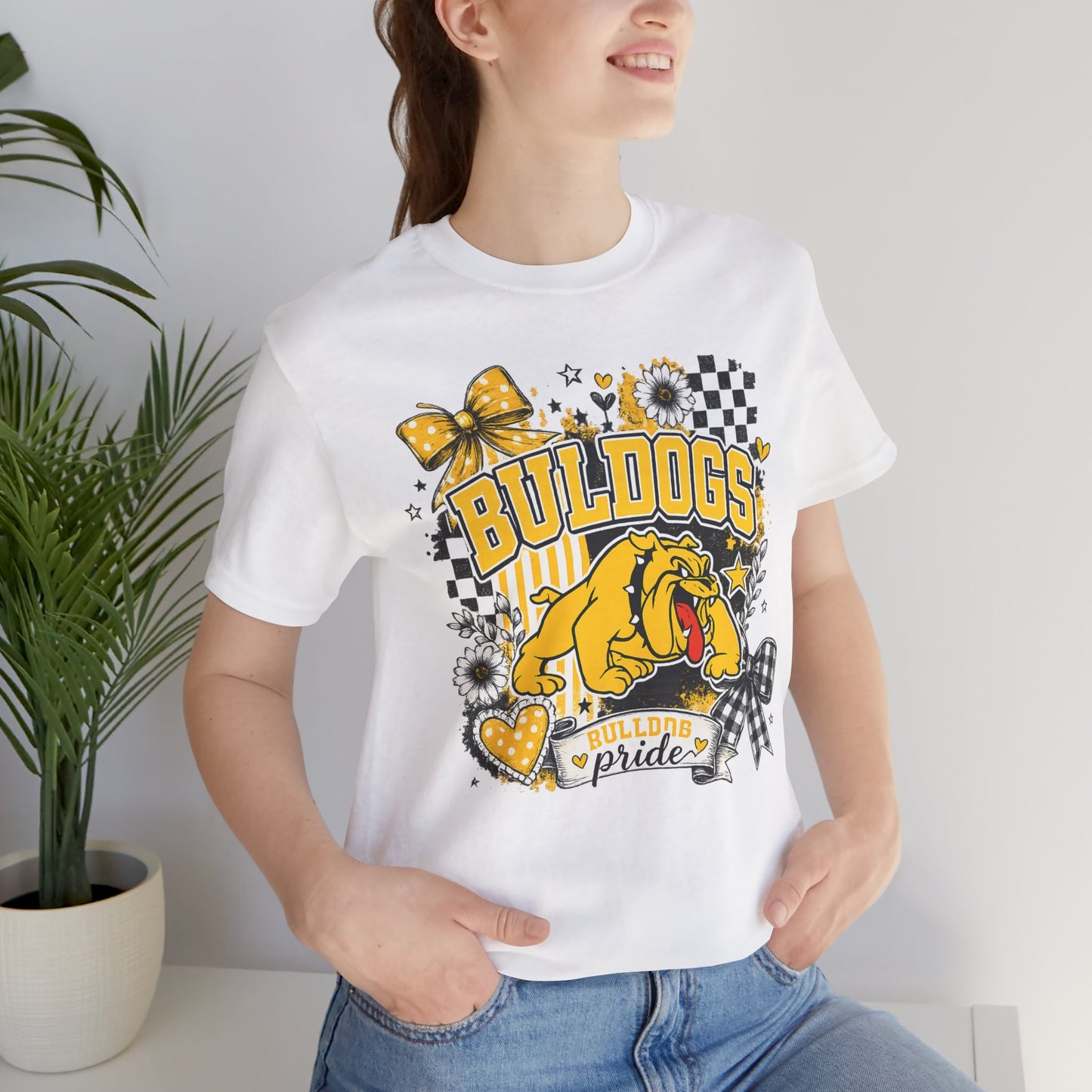 Bulldogs Pride T-Shirt – Yellow Mascot Graphic Tee