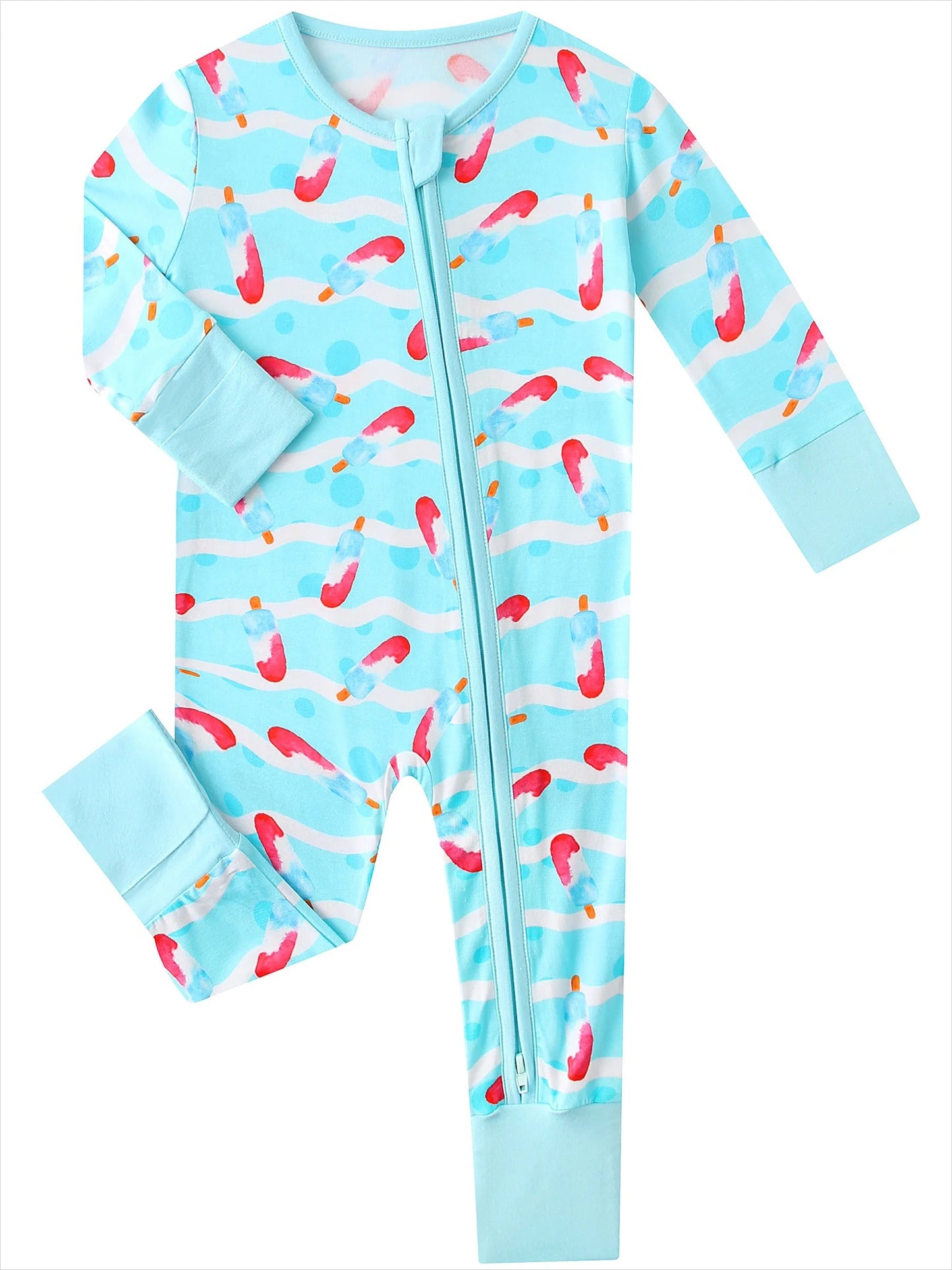Ice Cream Bamboo Baby Convertible Zippy Romper