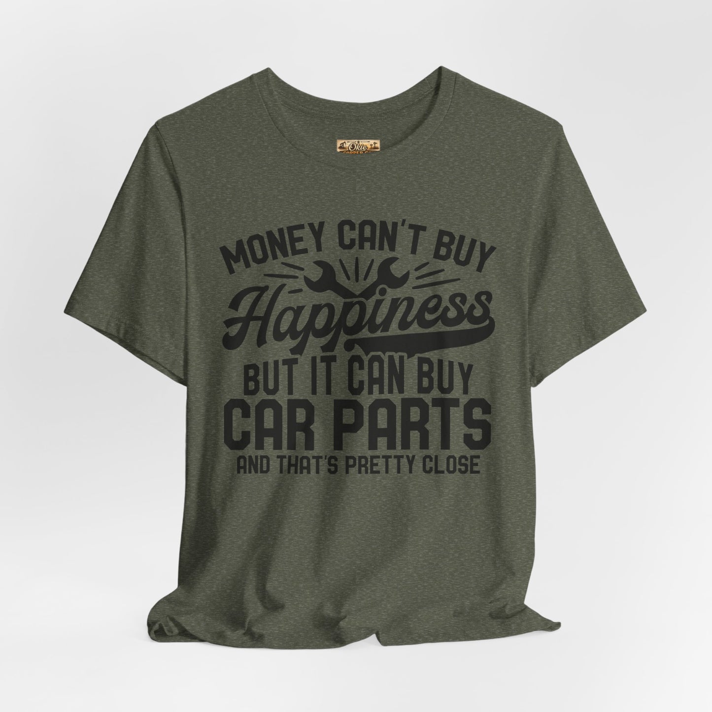 Car Parts Funny Tee — "Money Can't Buy Happiness But It Can Buy Car Parts" T-Shirt