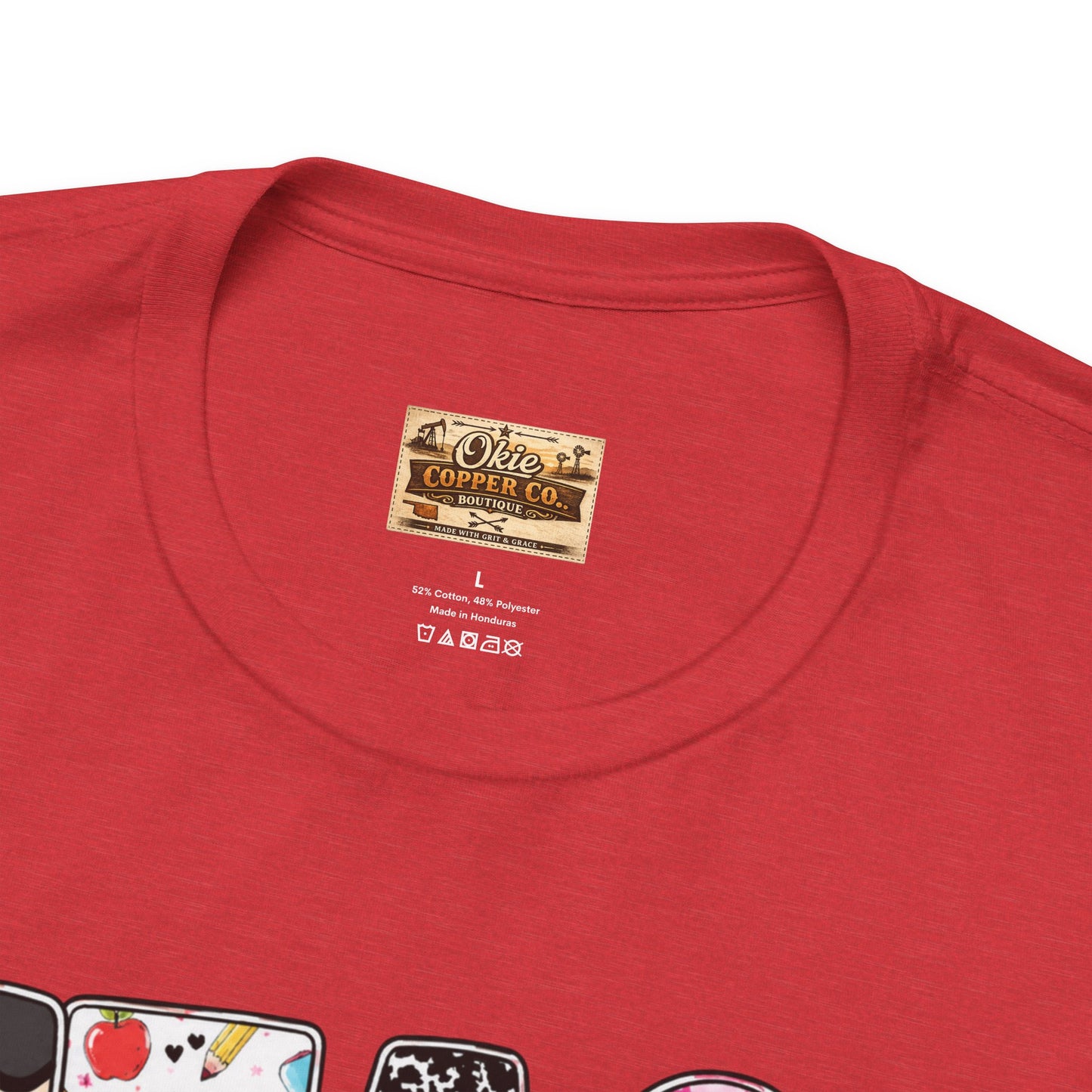 Teach Colorblock Graphic Tee – Cute Patterned Teacher T-Shirt