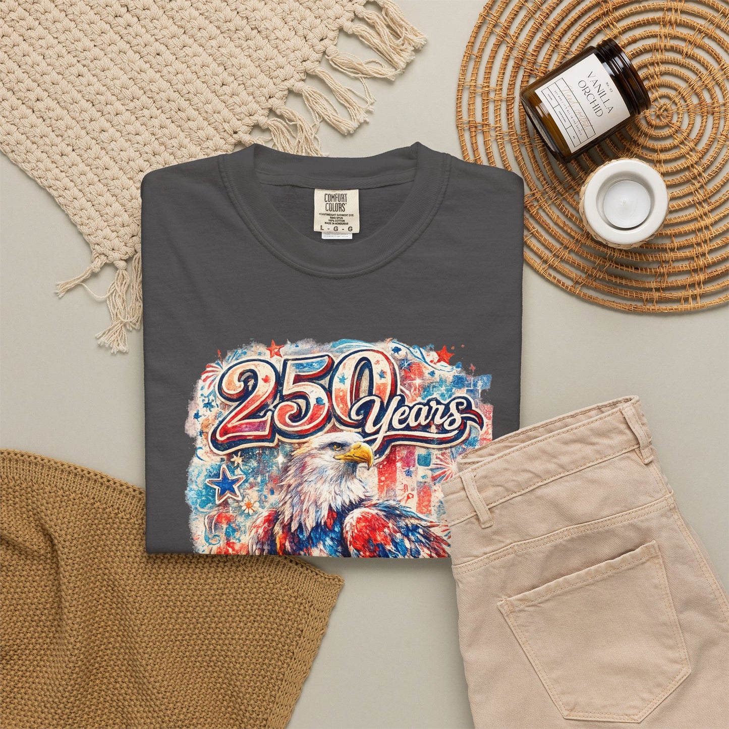 250 Years Eagle T-Shirt — Patriotic Anniversary Graphic Tee