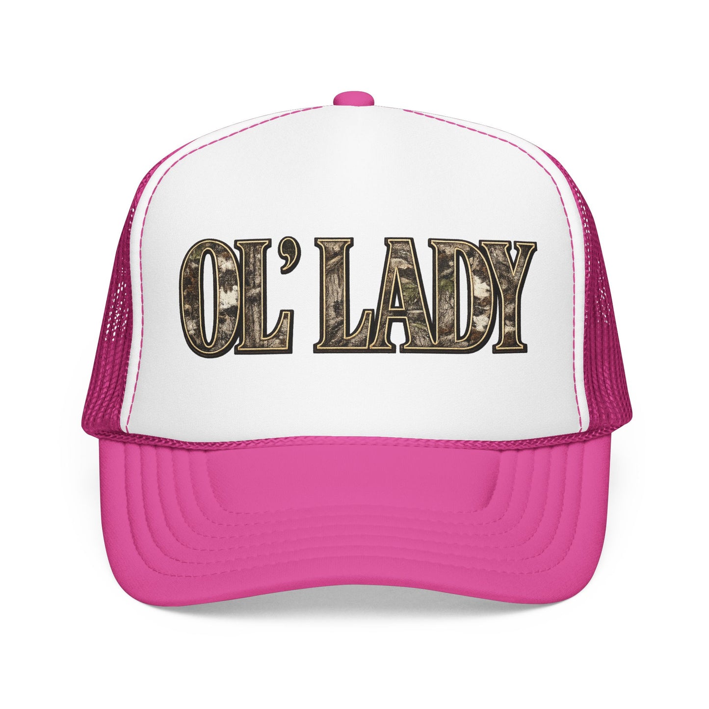 Ol' Lady Trucker Hat — Vintage Rustic Foam Cap for Country Style