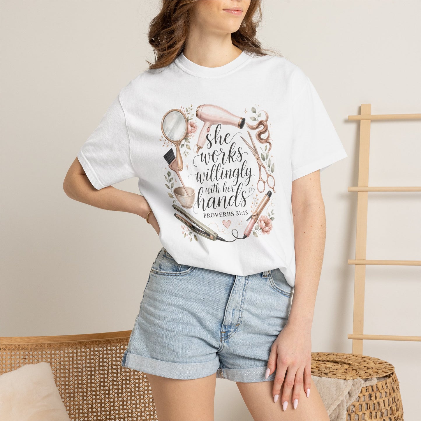 She Works Willingly with Her Hands – Women’s Baking T-Shirt