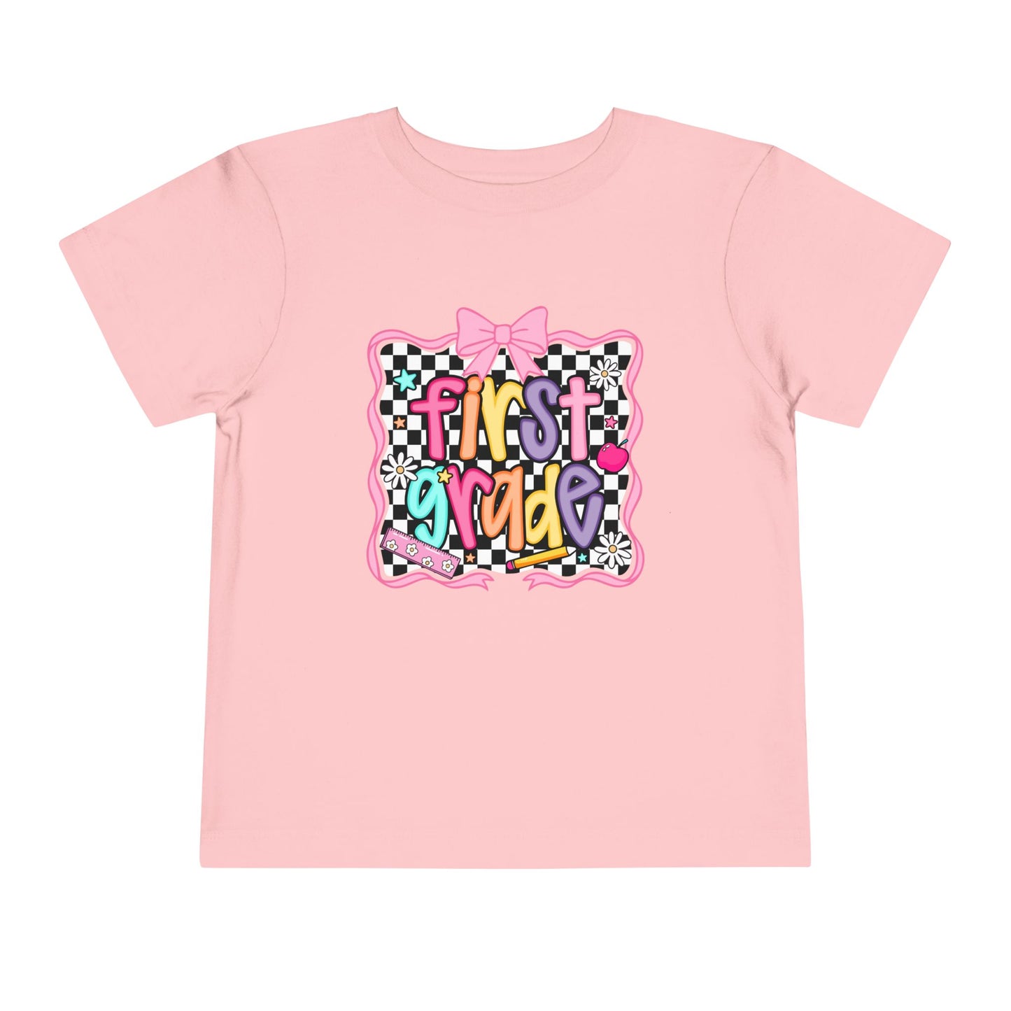 First Grade Toddler Tee — Colorful Back-to-School Graphic Shirt