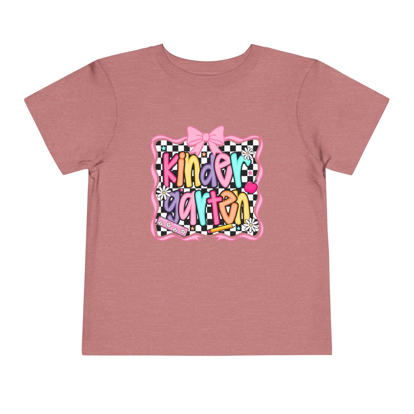 Kindergarten Toddler Tee — Colorful 'kinder' Back to School Shirt
