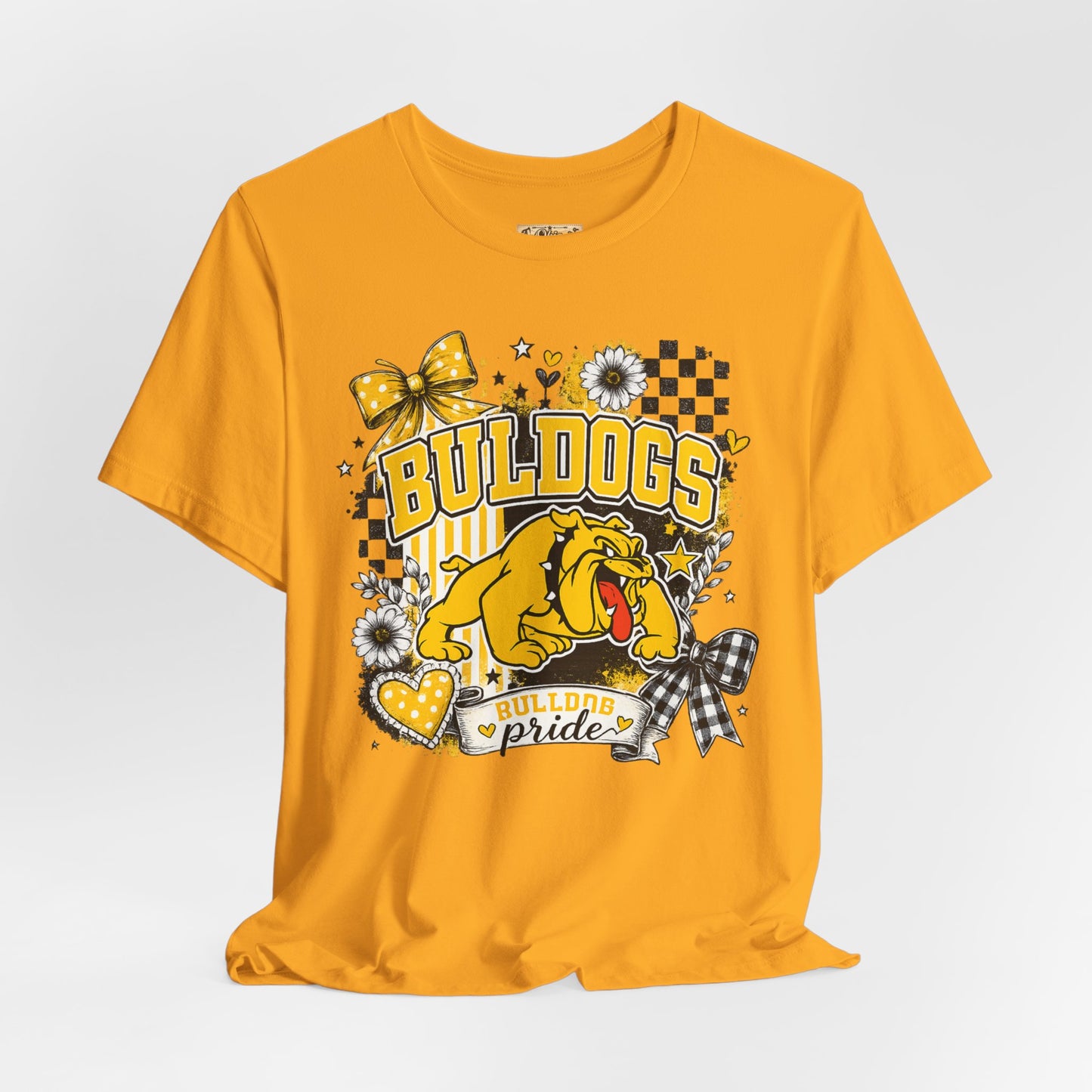 Bulldogs Pride T-Shirt – Yellow Mascot Graphic Tee