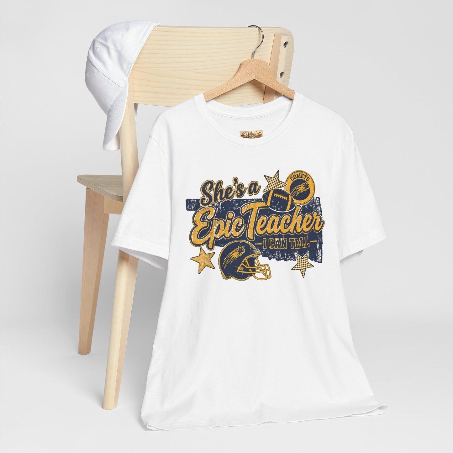 Epic Teacher Football T-Shirt — "She's a Epic Teacher" Coach & School Spirit Tee
