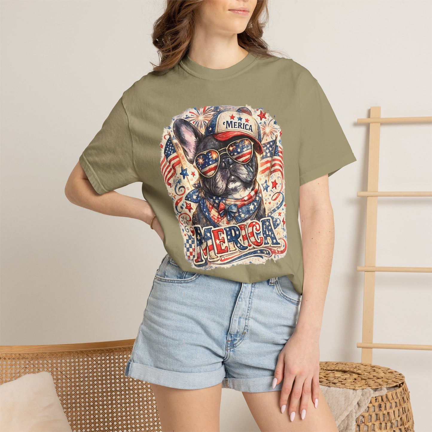 'Merica Patriotic French Bulldog T-Shirt