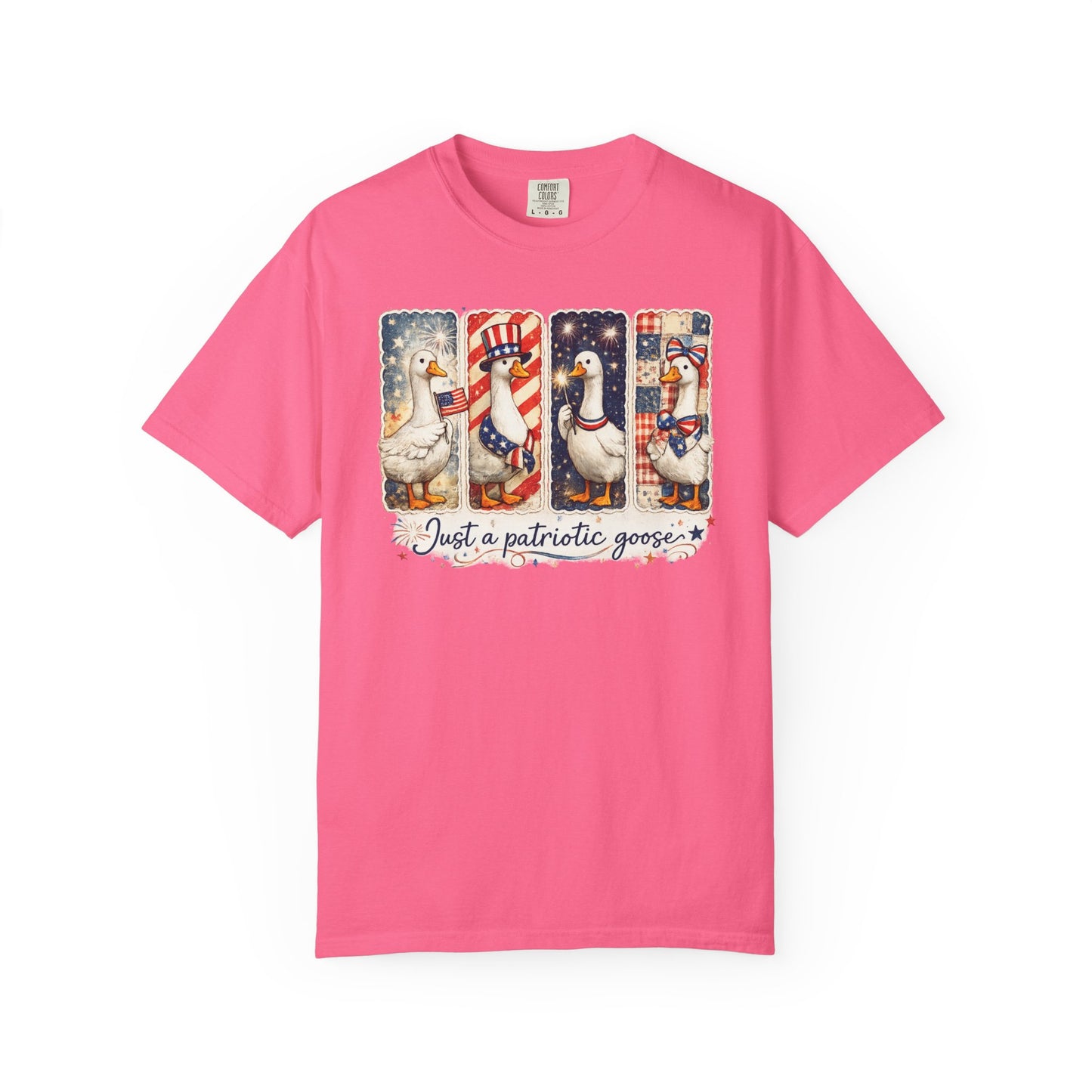Patriotic Goose T-Shirt — "Just a patriotic goose" Americana Tee