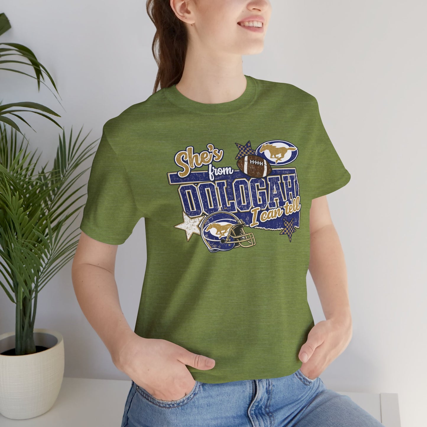 Oologah Team Tee — "Stay from Oologah Teamster" Vintage Football Graphic T-Shirt