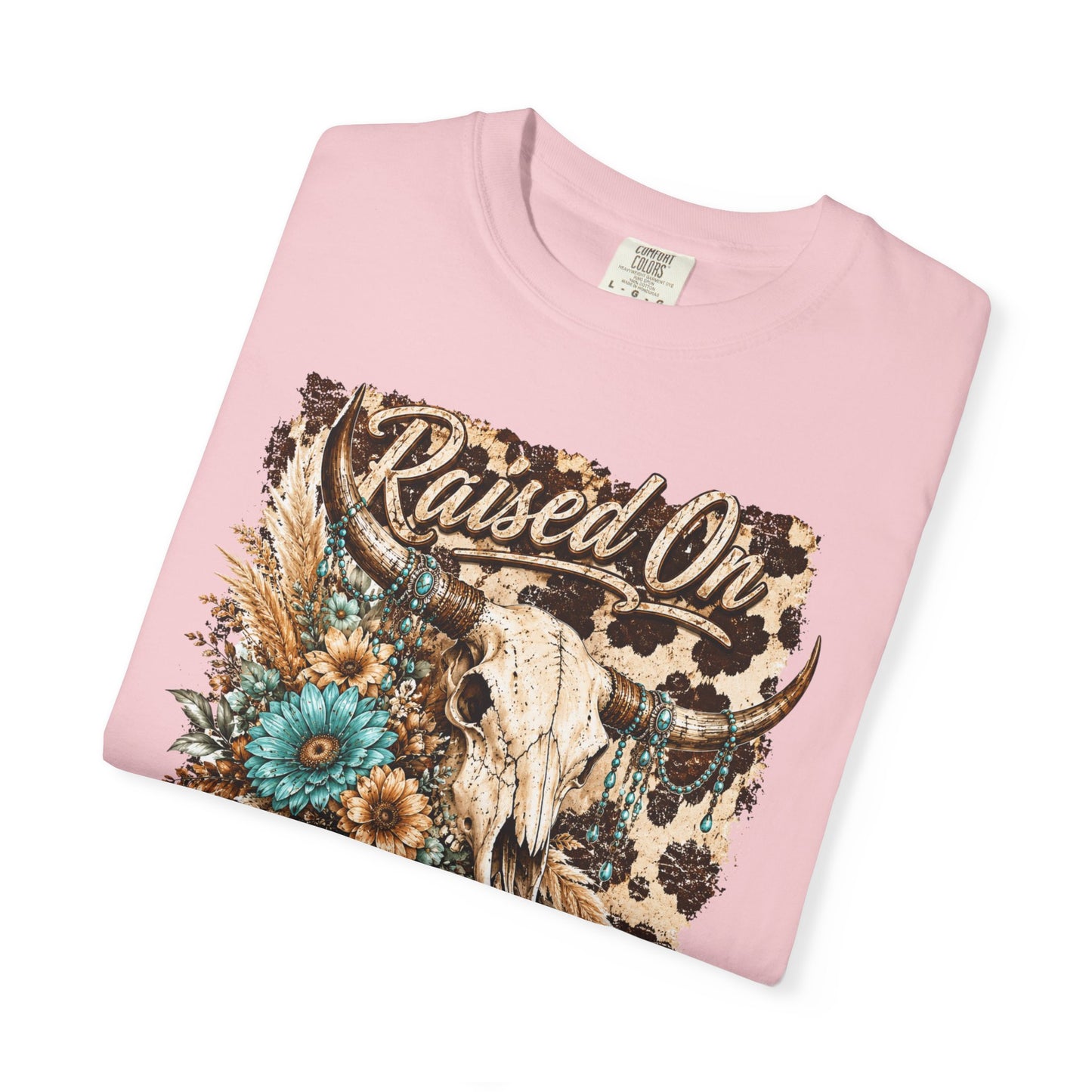 Raised On 90s Country T-Shirt — Vintage Cow Skull Western Tee