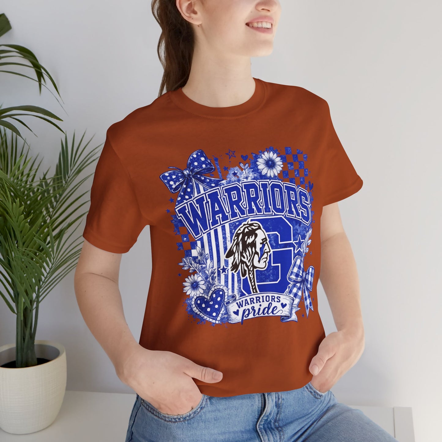 Warriors Pride Graphic Tee — School Spirit Warrior Mascot T-Shirt