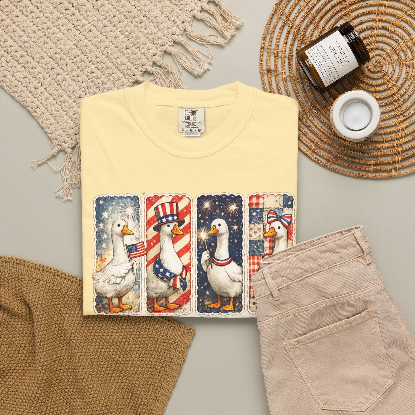 Patriotic Goose T-Shirt — "Just a patriotic goose" Americana Tee