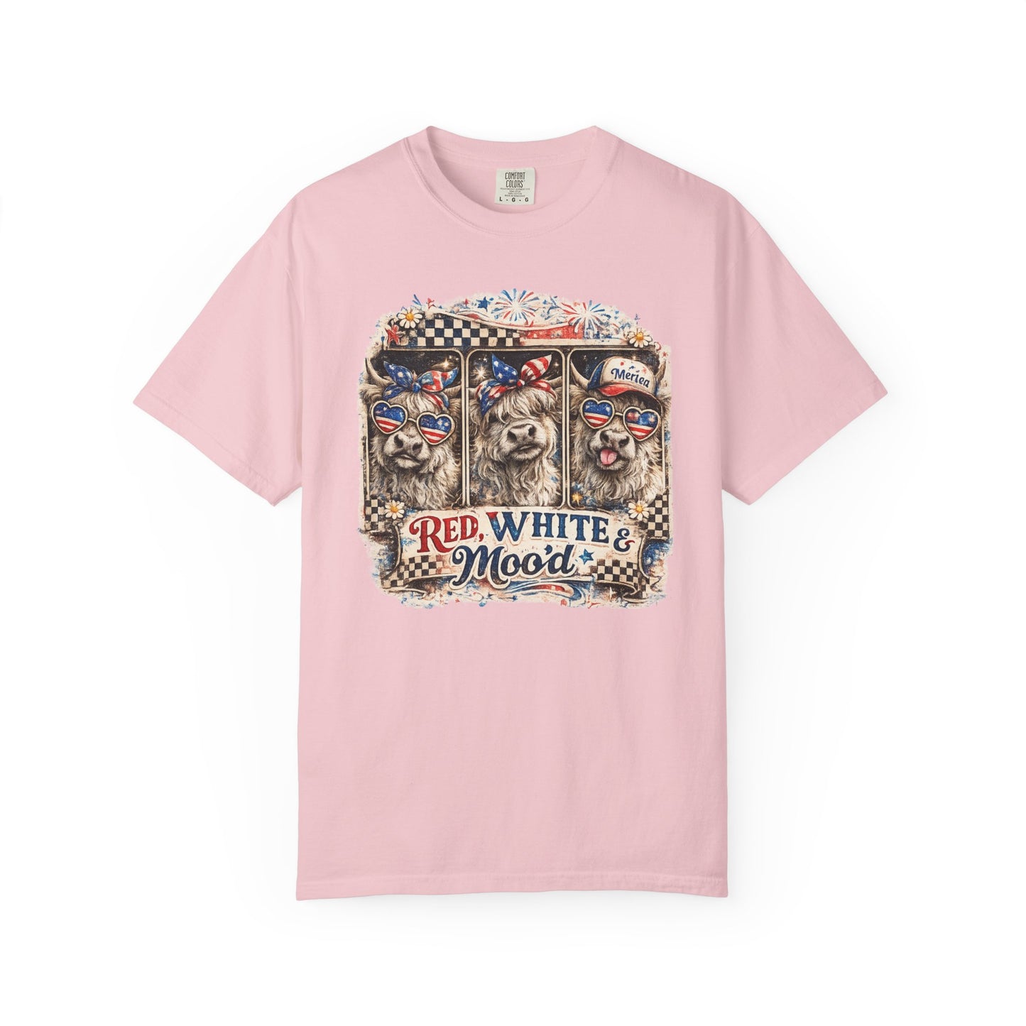 Patriotic Dogs "Red, White & Moo-d" T-Shirt