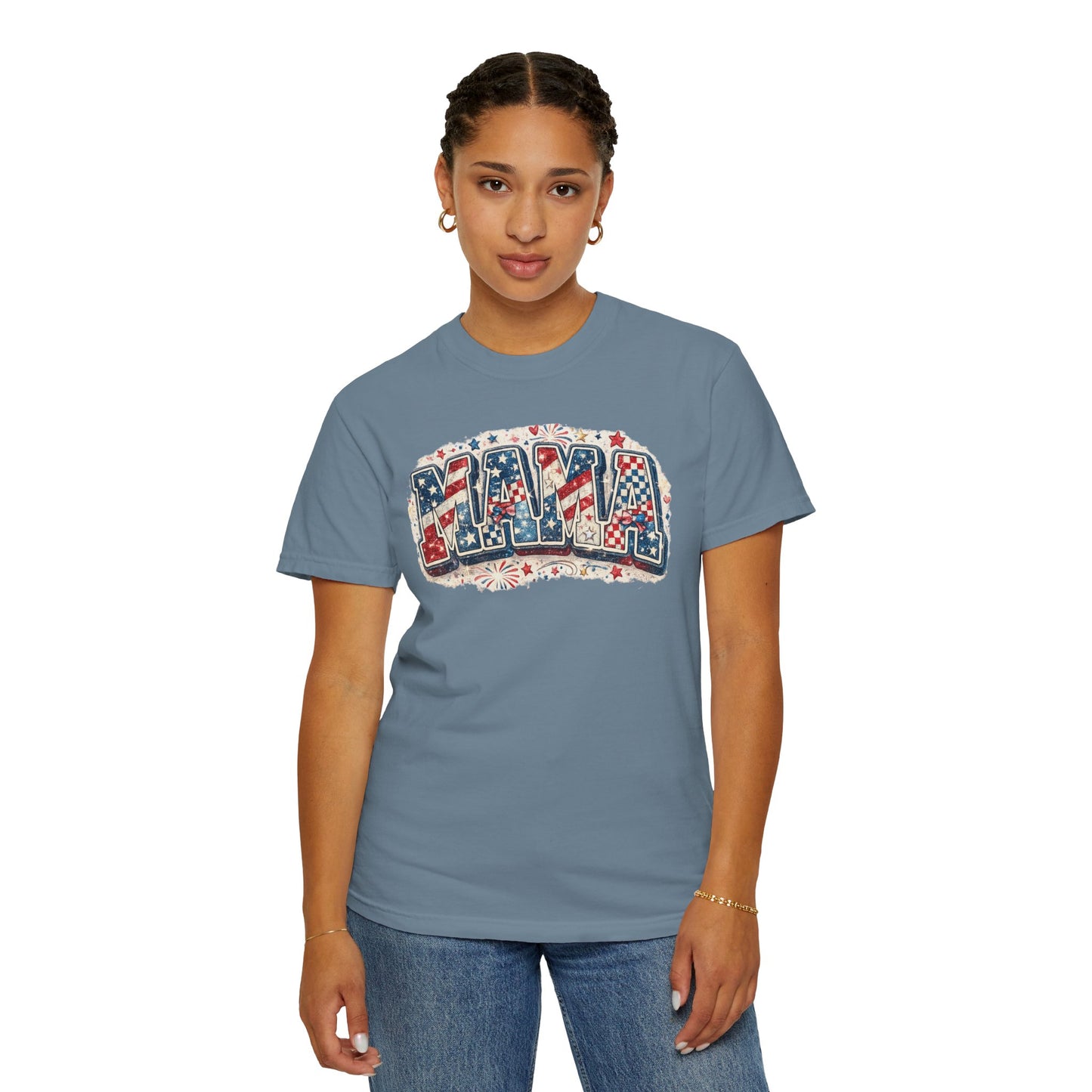 Mama Patriotic T-Shirt — Red White Blue Americana Graphic Tee