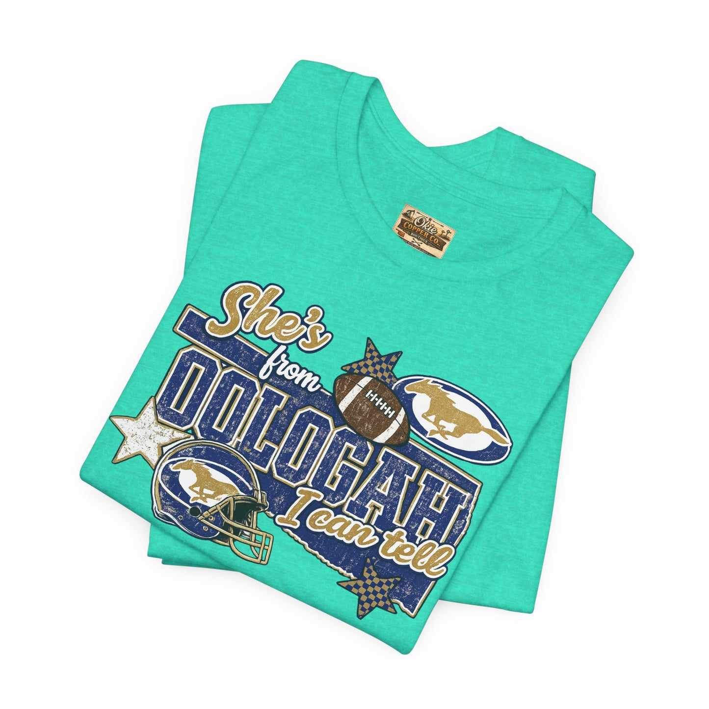 Oologah Team Tee — "Stay from Oologah Teamster" Vintage Football Graphic T-Shirt