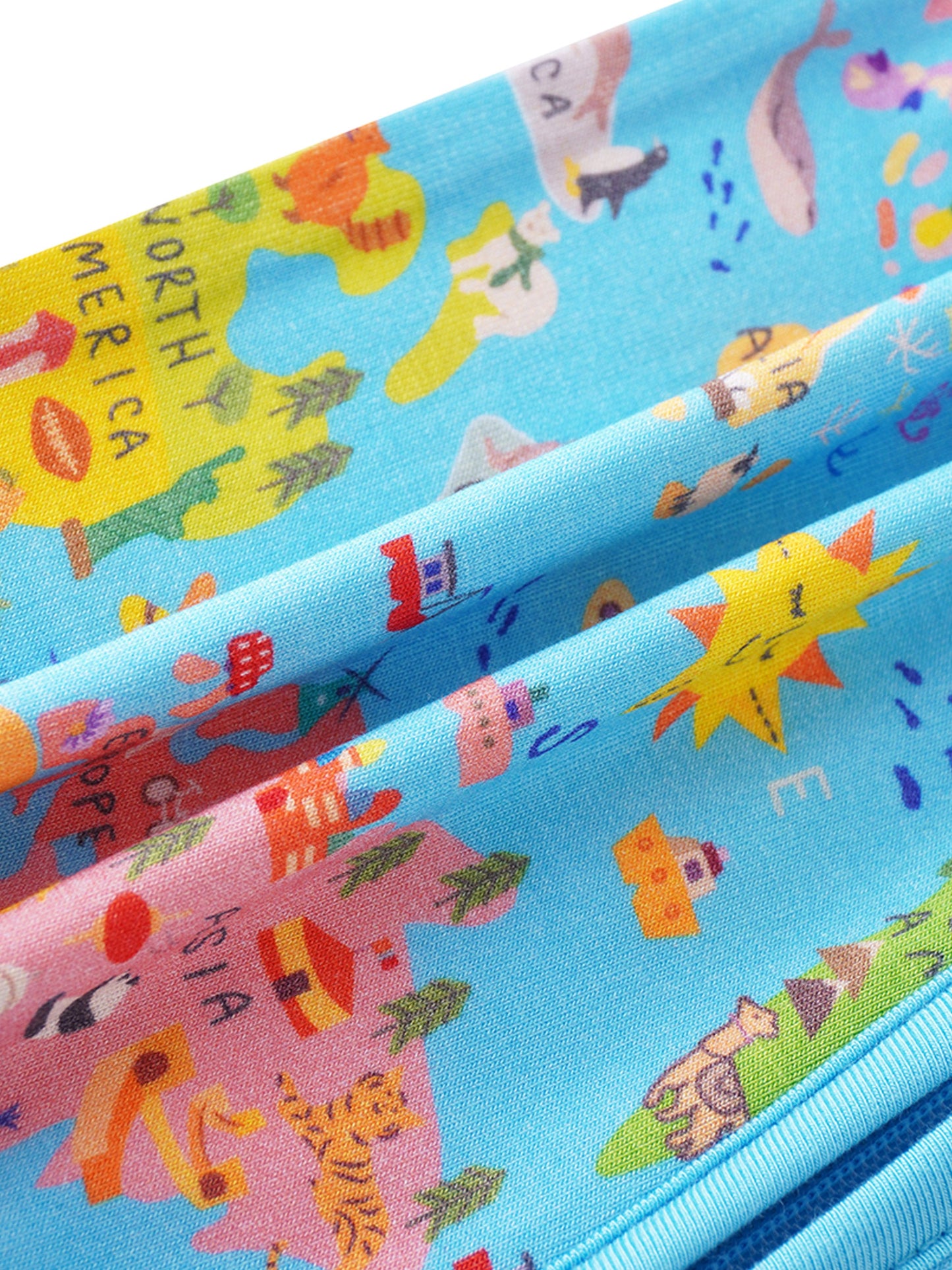 World Map Bamboo Baby Convertible Zippy Romper