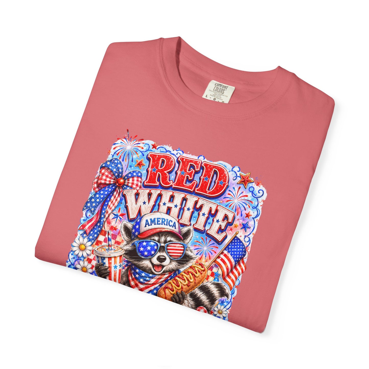 Patriotic "Red White Feral" Graphic T-Shirt