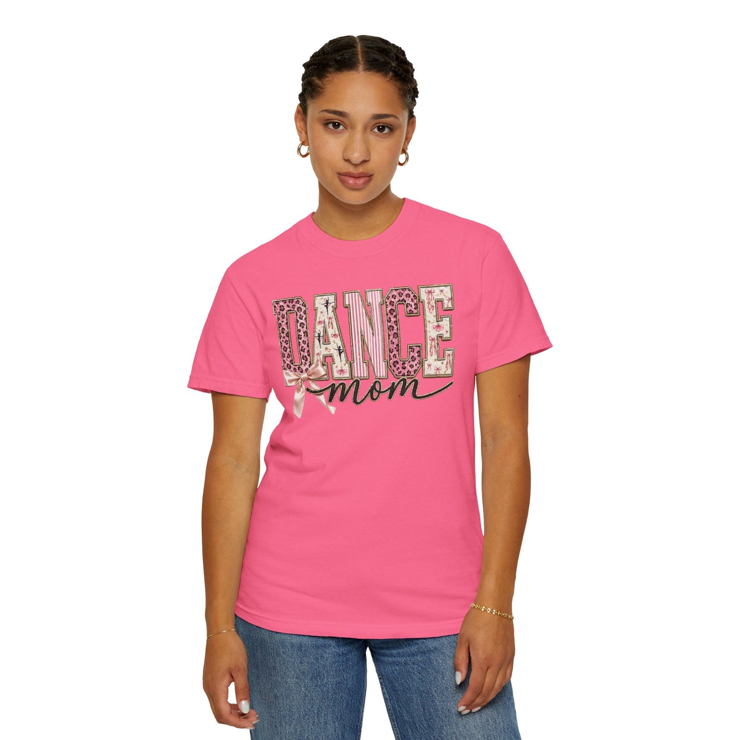 Dance Mom T-Shirt — Leopard Ballet Ribbon Graphic Tee