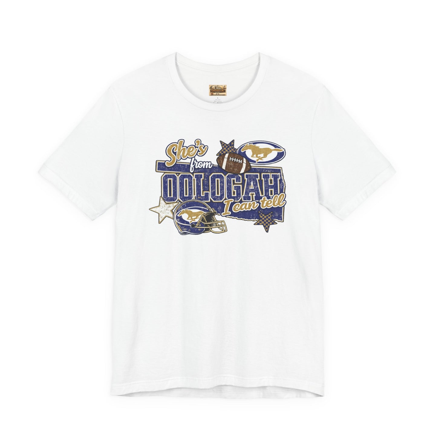 Oologah Team Tee — "Stay from Oologah Teamster" Vintage Football Graphic T-Shirt