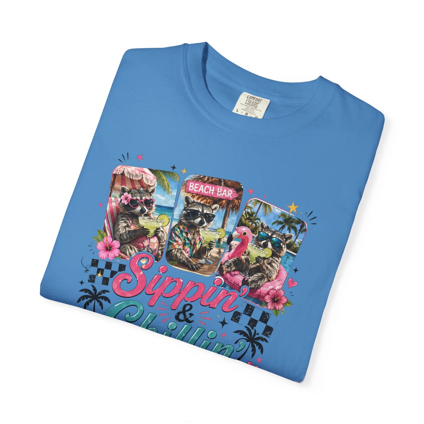 Sippin' & Chillin' T-Shirt — Retro Tropical Drink Graphic Tee