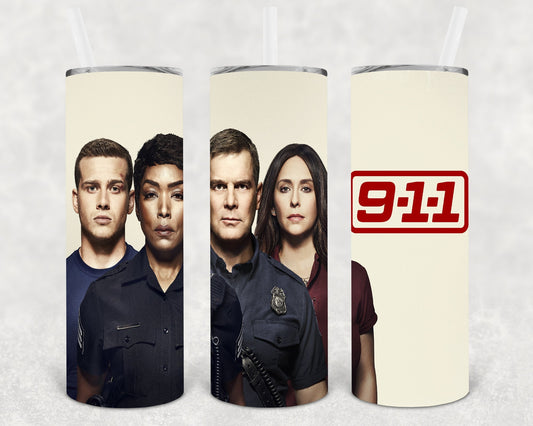 911 20 oz Skinny Tumbler