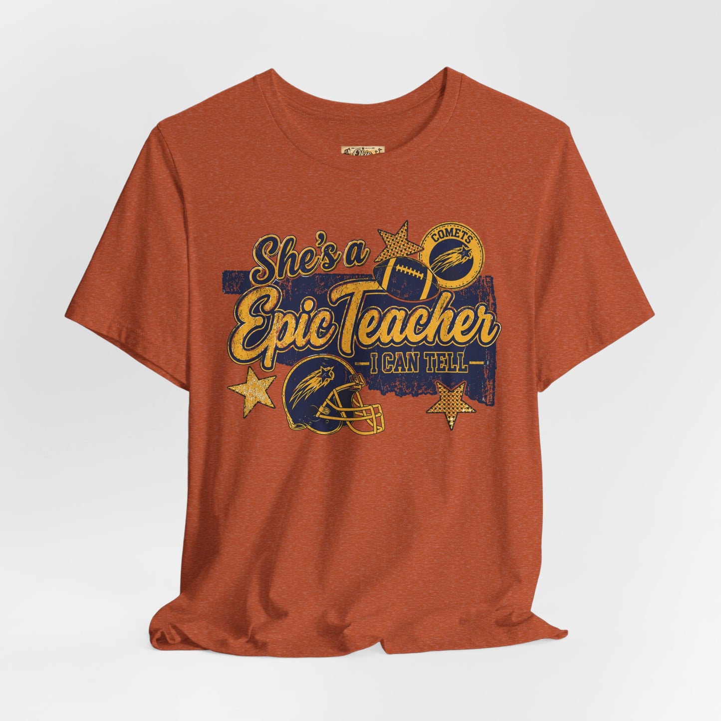 Epic Teacher Football T-Shirt — "She's a Epic Teacher" Coach & School Spirit Tee