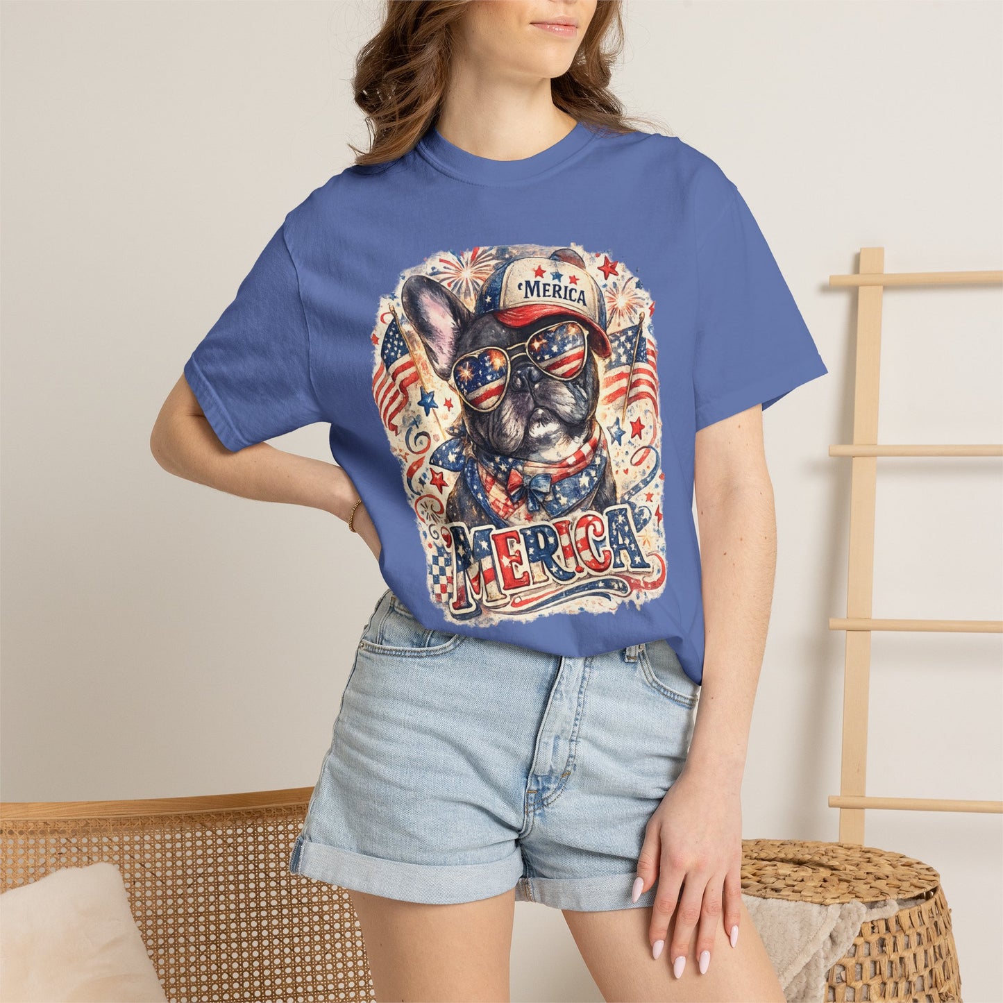 'Merica Patriotic French Bulldog T-Shirt