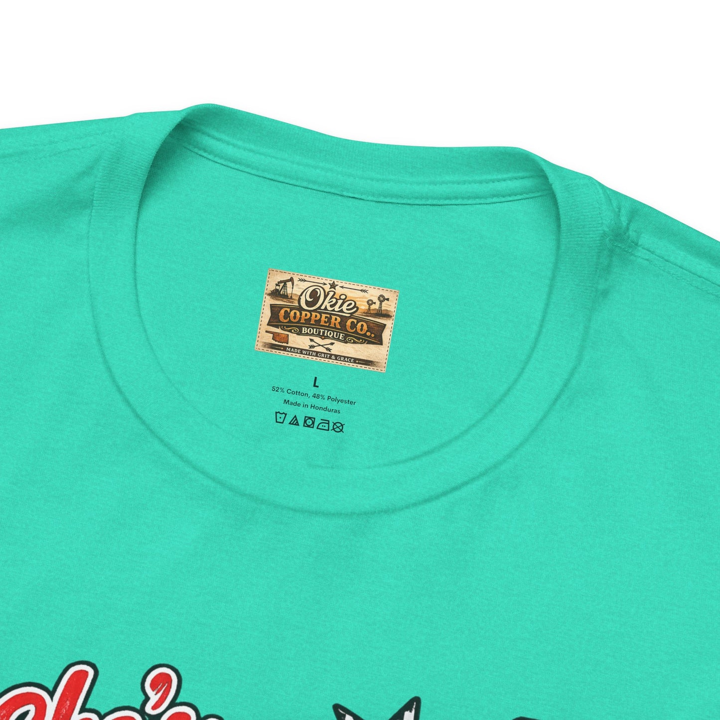 Okmulgee Cardinals Football Tee — She’s From Okmulgee Design