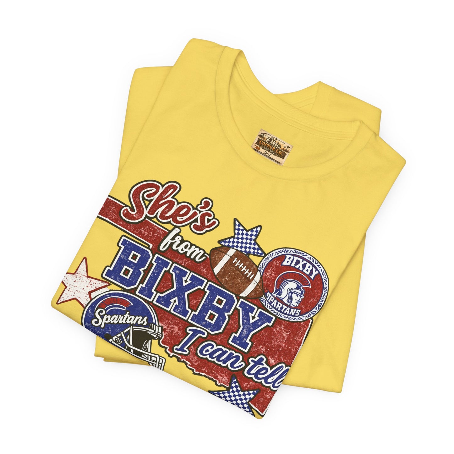 Bixby Football Tee — "She’s from Bixby I can tell" Vintage Team Shirt