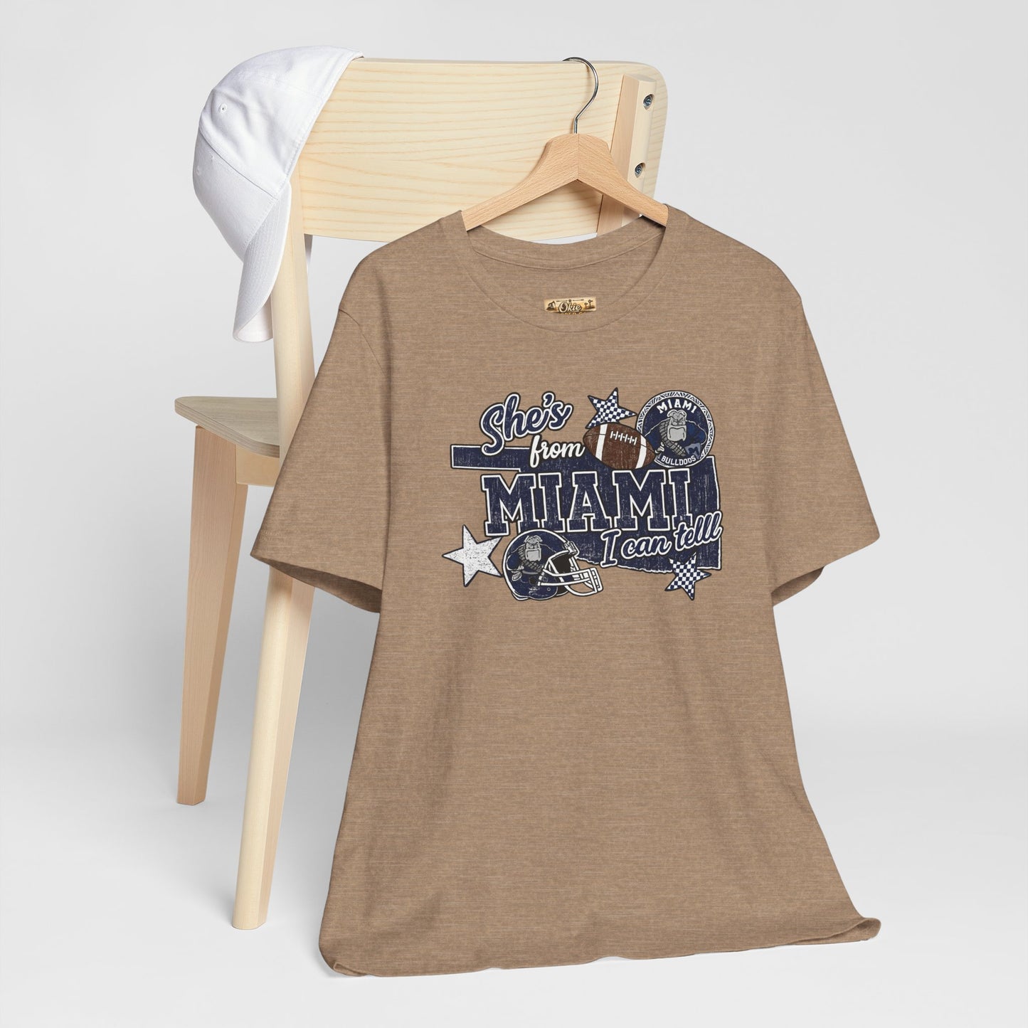 She's From Miami Graphic Tee — Retro Football Fan Shirt