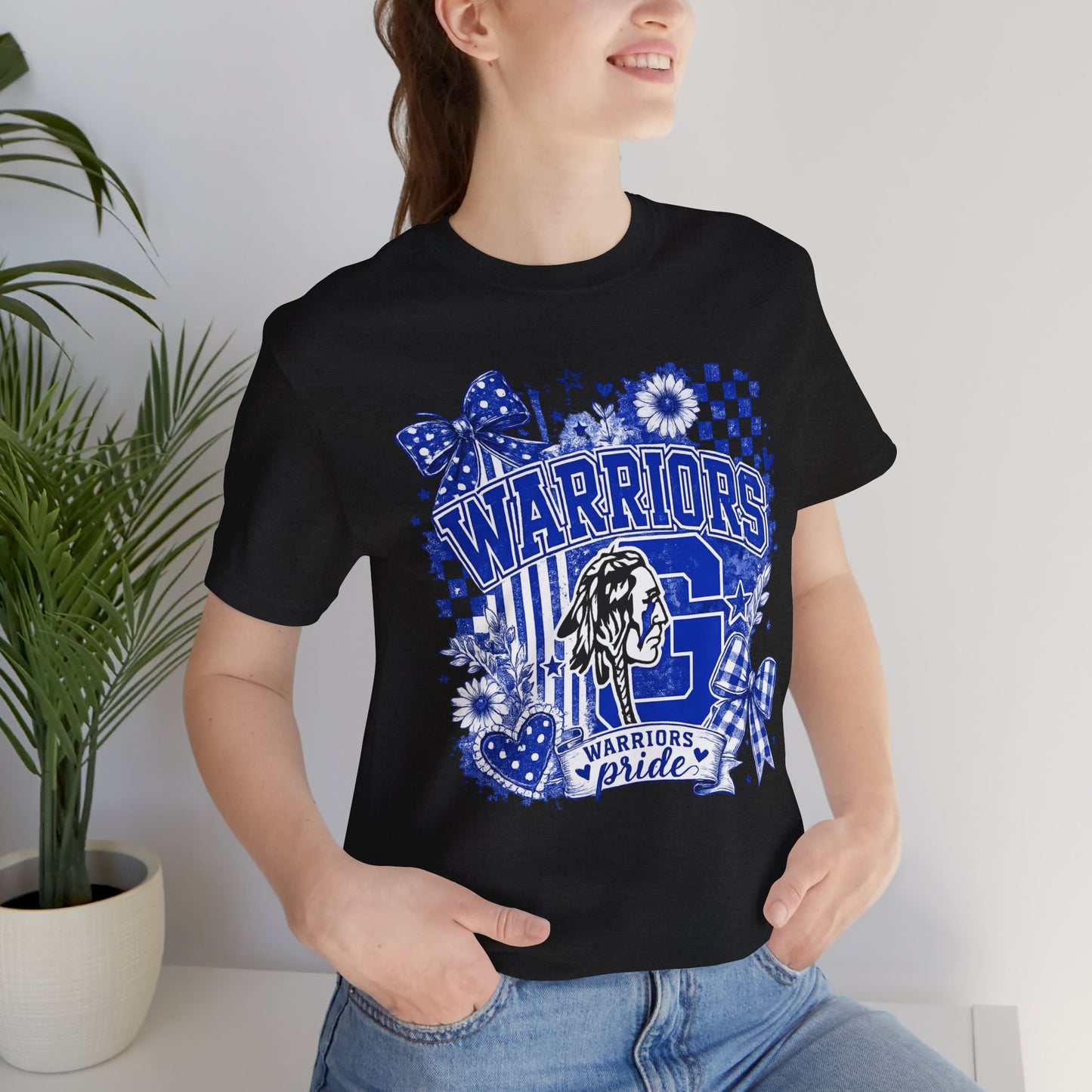 Warriors Pride Graphic Tee — School Spirit Warrior Mascot T-Shirt
